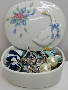 Made In Japan Trinket Box with Earrings